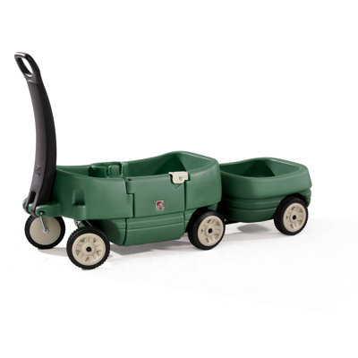 Step2 Tag-Along Trailer Plus in Willow Green