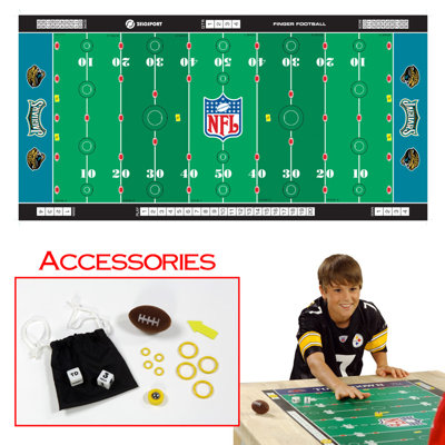 Zelosport NFL Licensed Finger Football Game Mat