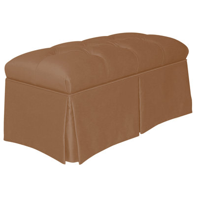 Skyline Furniture Tufted Skirted Bedroom Storage Ottoman