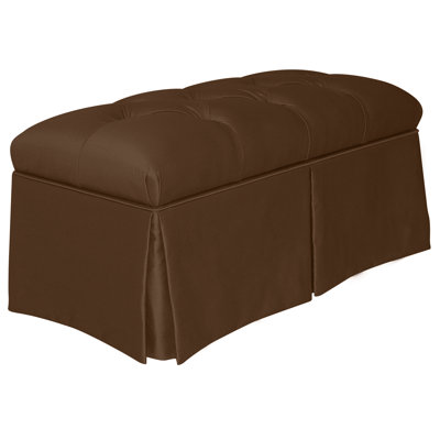 Skyline Furniture Tufted Skirted Bedroom Storage Ottoman