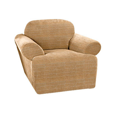 Sure-Fit Stretch Royal Diamond T-Cushion Chair Slipcover