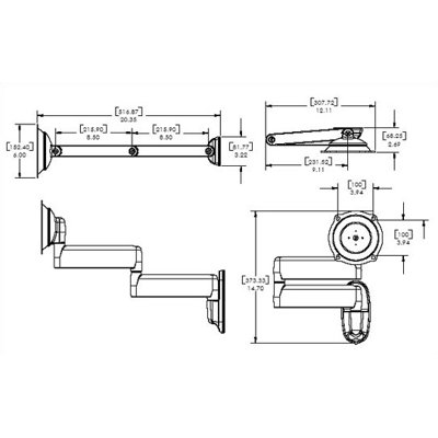 Chief Manufacturing Dual Swing Arm LCD Wall Mount (26" - 40" Screens)