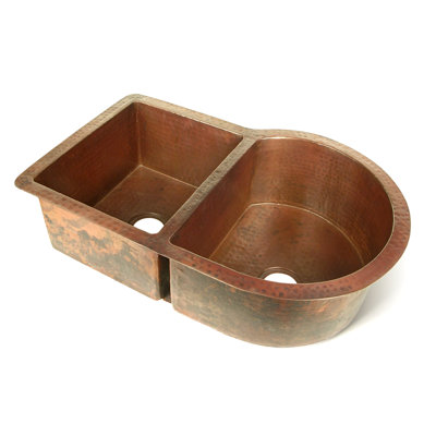 D'Vontz Nautilus Copper 60/40 Kitchen Sink