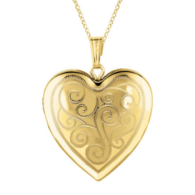 Sterling Silver/ 14k Gold Heart Locket Necklace