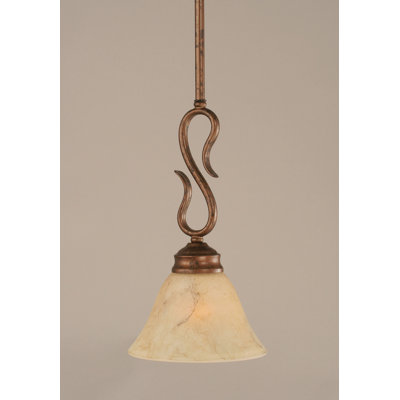 Toltec Lighting Swan 1 Light Mini Pendant