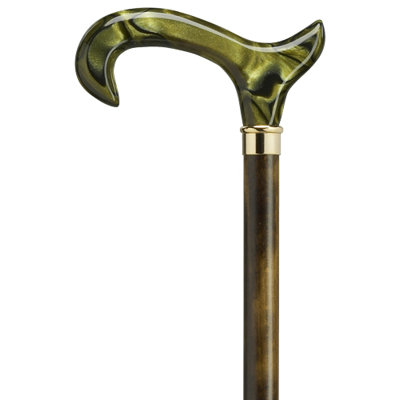 Harvy Acrylic Green Derby Handle Cane