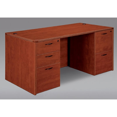 DMI Office Furniture Fairplex Executive Desk with Grommet Holes
