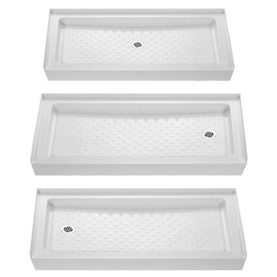 Dreamline Aqua Hinged Shower Door and Amazon Base Kit with Left Drain