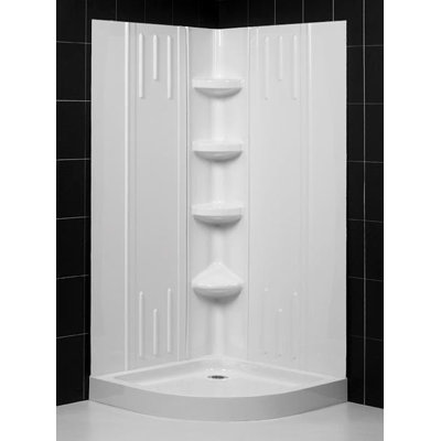 Dreamline Sector Center Sliding Door Shower Enclosure (Small)