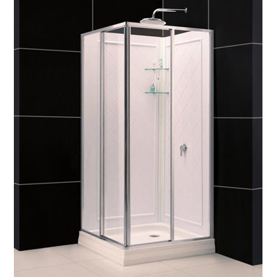 Dreamline Cornerview Sliding Door Shower Enclosure with Quad Base