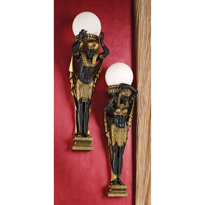 Egyptian Royalty Illuminated Wall Sculptures
