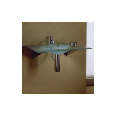 Whitehaus Collection New Generation 21" Rectangular Matte Glass Counter Top