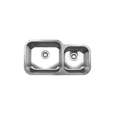 Whitehaus Collection Noah's Chefhaus 33.5" Double Bowl Undermount Kitchen Sink