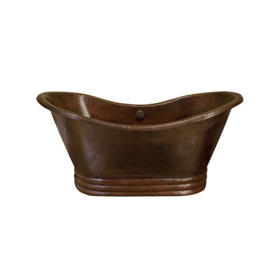 Native Trails, Inc. Aurora Hand Hammered Copper Slipper Bathtub