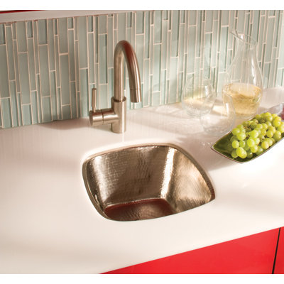 Native Trails, Inc. Small Square Hand Hammered Copper Bar Sink