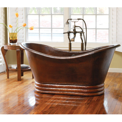 Native Trails, Inc. Aurora Hand Hammered Copper Slipper Bathtub