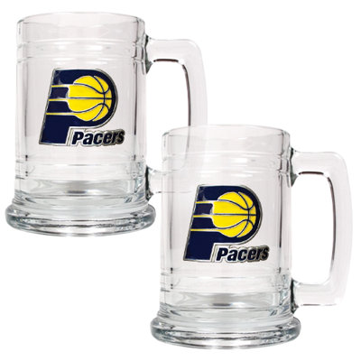 Great American Products NBA 15oz Glass Tankard 2 Piece Set - Primary Logo