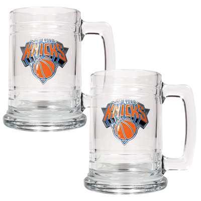 Great American Products NBA 15oz Glass Tankard 2 Piece Set - Primary Logo