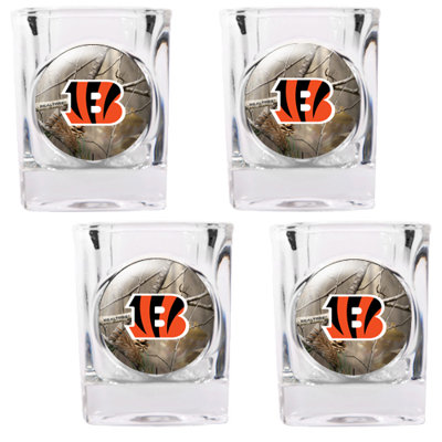 Great American Products NFL Open Field 4 Piece Square Shot Glass Set