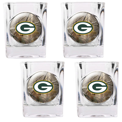 Great American Products NFL Open Field 4 Piece Square Shot Glass Set