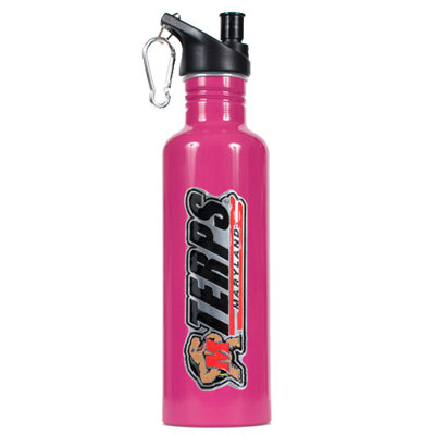 Great American Products NCAA 26oz Stainless Steel Water Bottle with Pop-up Spout in Pink
