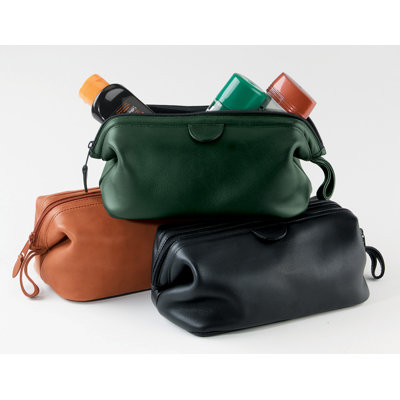 Royce Leather Genuine Leather Deluxe Toiletry Bag
