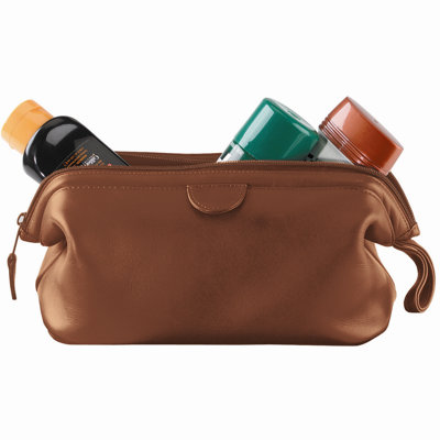 Royce Leather Genuine Leather Deluxe Toiletry Bag