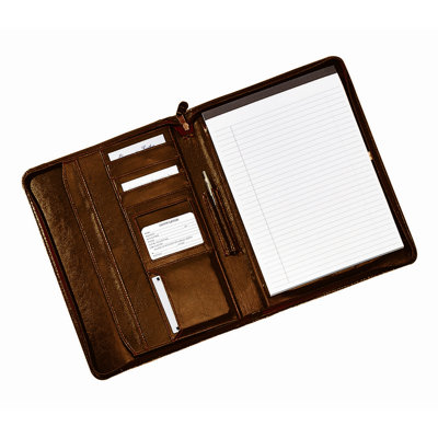 Royce Leather Zip-Around Padholder/Organizer