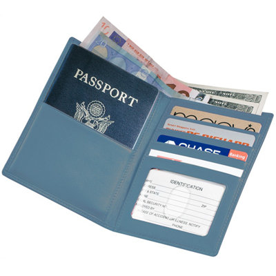 Royce Leather Passport Currency Wallet