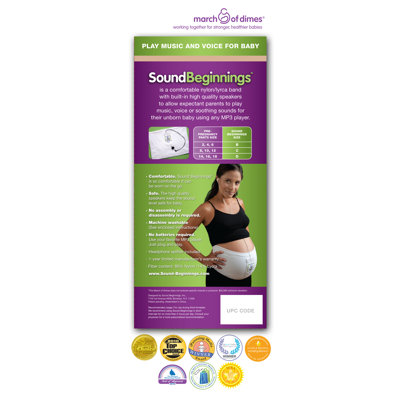Sound Beginnings Extra Large Pre-Natal Sound Delivery Device in Black