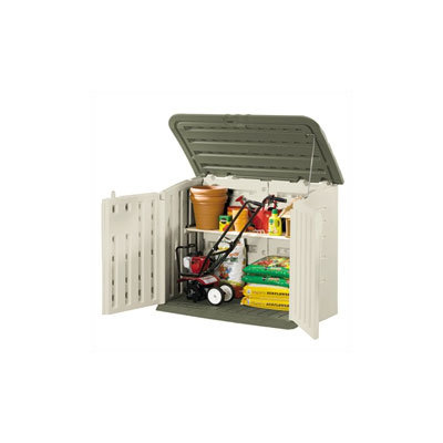 Rubbermaid Commercial Products 4' x 4.5' Home Large Horizontal Outdoor Storage Shed
