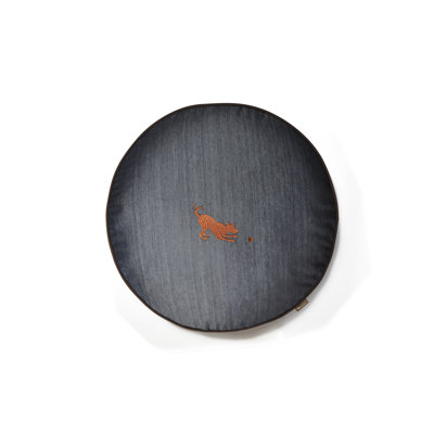 P.L.A.Y. Signature Urban Denim Round Dog Bed in Medieval Blue / Dark Chocolate
