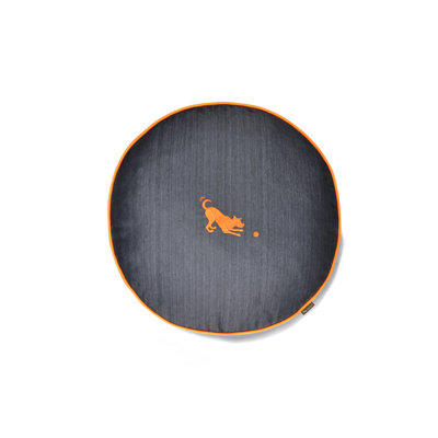 P.L.A.Y. Signature Urban Denim Round Dog Bed in Medieval Blue / Mandarin