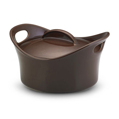 Rachael Ray Bubble and Brown 4 1/4-Qt. Stoneware Oval Casserole