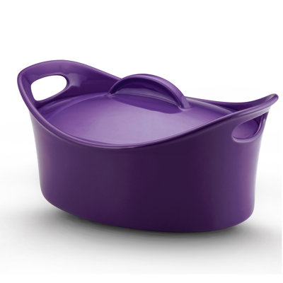 Rachael Ray Bubble and Brown 4 1/4-Qt. Stoneware Oval Casserole