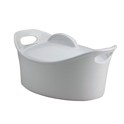 Rachael Ray Bubble and Brown 4 1/4-Qt. Stoneware Oval Casserole