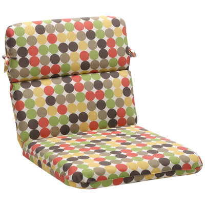 Pillow Perfect Outdoor Rounded Chair Cushion