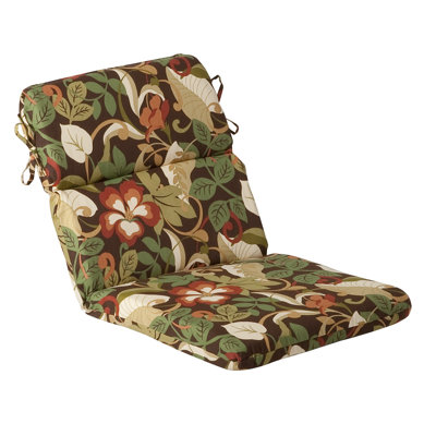 Pillow Perfect Outdoor Rounded Chair Cushion