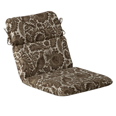 Pillow Perfect Outdoor Rounded Chair Cushion