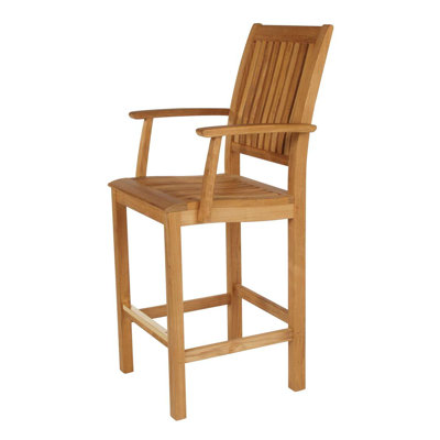 Barlow Tyrie Teak Monaco Carver Dining Arm Chair with Cushion
