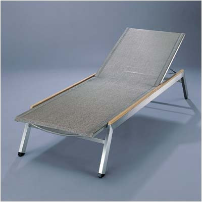 Barlow Tyrie Teak Equinox Textaline Chaise Lounge