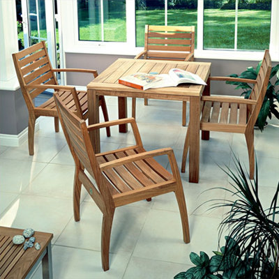 Barlow Tyrie Teak Metzo Teak Square Side Table