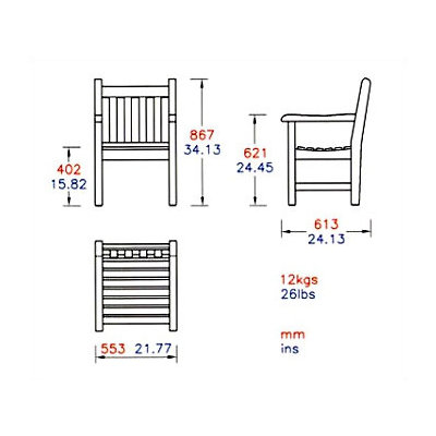 Barlow Tyrie Teak Balmoral 5 Piece Dining Set