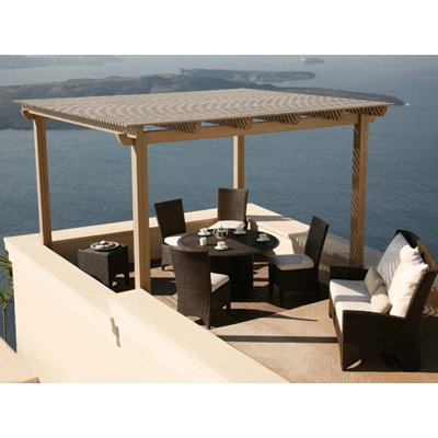 Barlow Tyrie Teak Savannah Woven Side Lounge Chair with Cushion