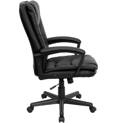 Flash Furniture High-Back Leather Executive Chair with Double Padded Cushions