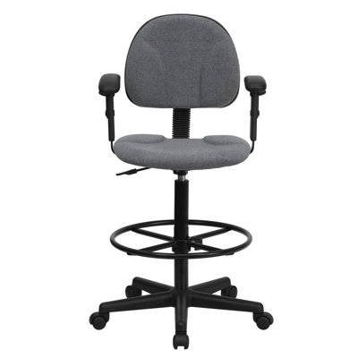 Flash Furniture Height Adjustable Drafting Stool with Two Cylinder