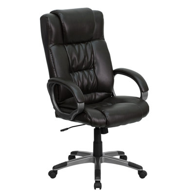 Flash Furniture Double Padded High-Back Office Chair with Titanium Base