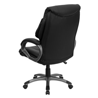Flash Furniture High-Back Leather Executive Chair with Wing Back