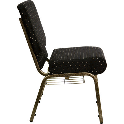 Flash Furniture Hercules Series 21'' Extra Wide Church Chair with 4'' Thick Seat and Communion Cup Book Rack