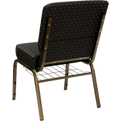 Flash Furniture Hercules Series 21'' Extra Wide Church Chair with 4'' Thick Seat and Communion Cup Book Rack